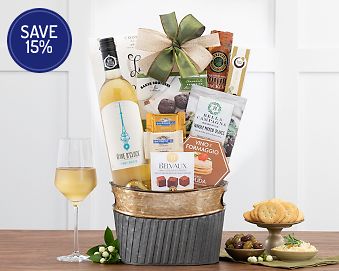 Wine O'Clock Pinot Grigio Gift Basket 15% Save Original Price is $75.95